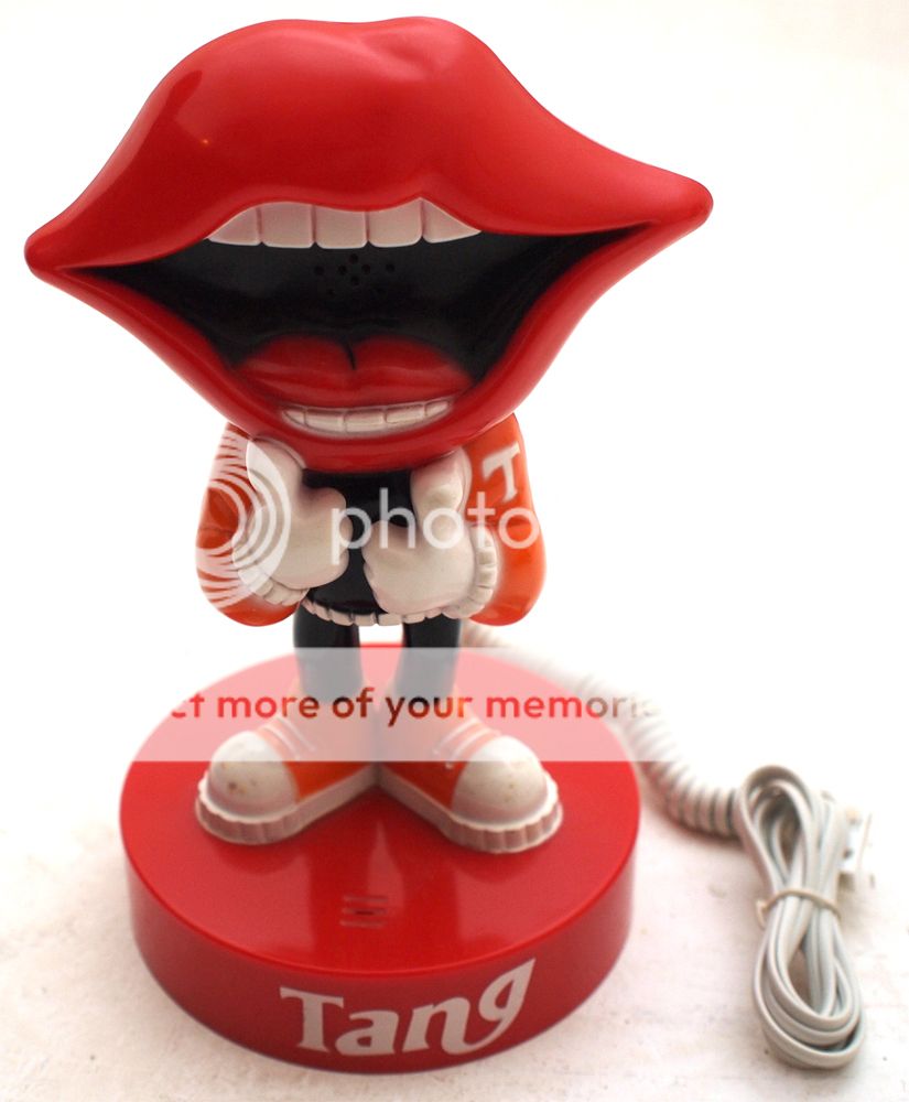 Vintage Novelty Tang Lips 1980s Telephone Retro Corded Landline Home
