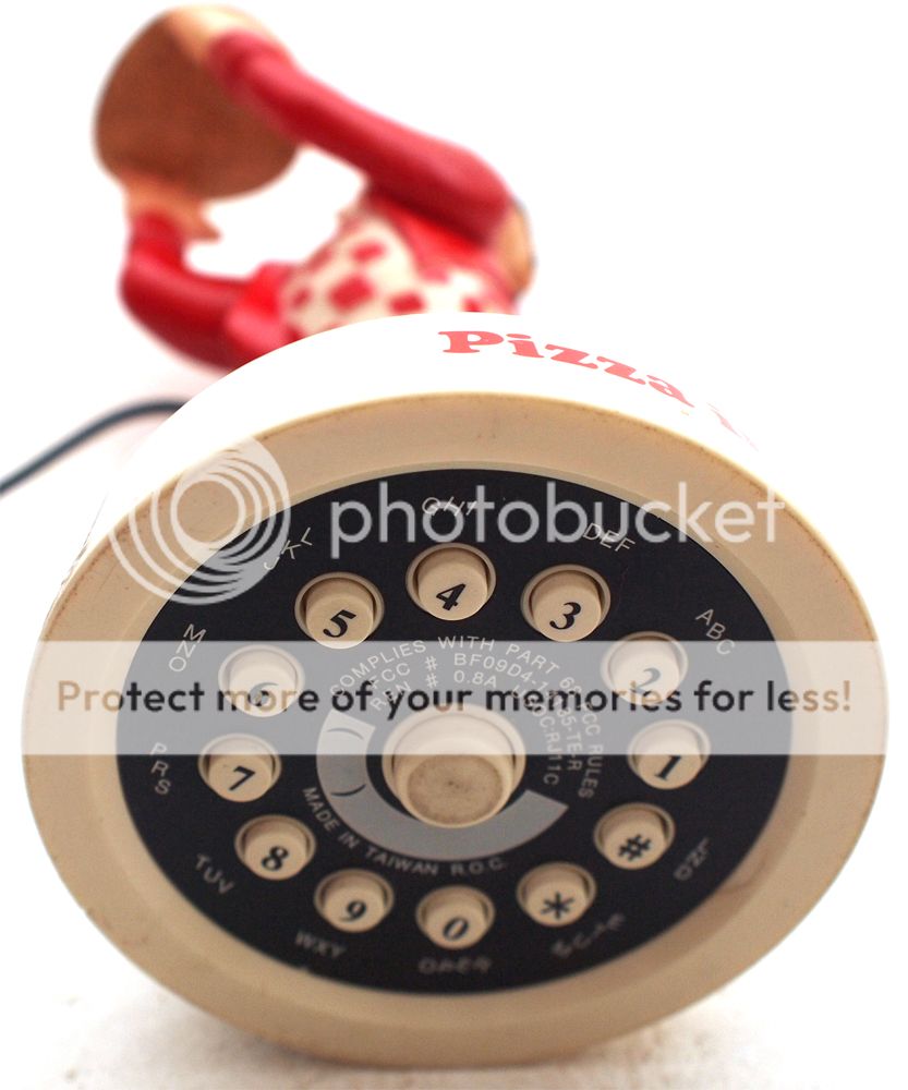 Vintage Novelty Pizza Inn Take Away Telephone Retro Corded Landline