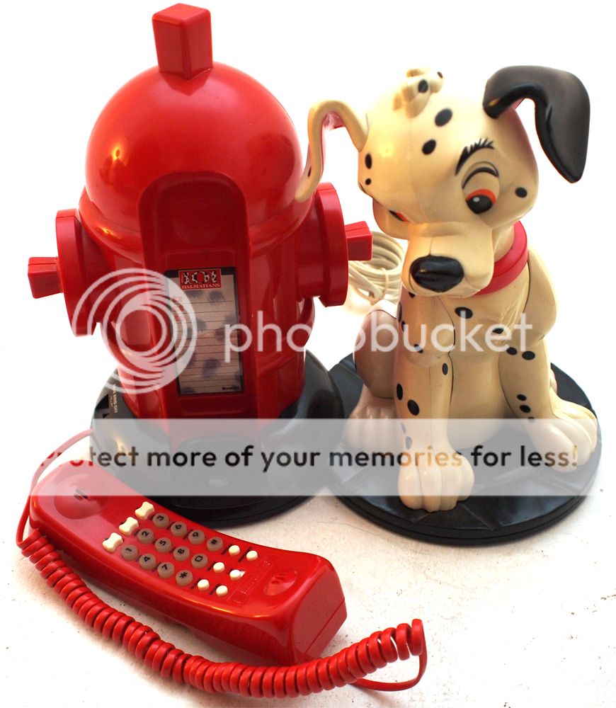 Vintage Novelty 101 Dalmatians Telephone Retro Home Phone 1980s Cartoon