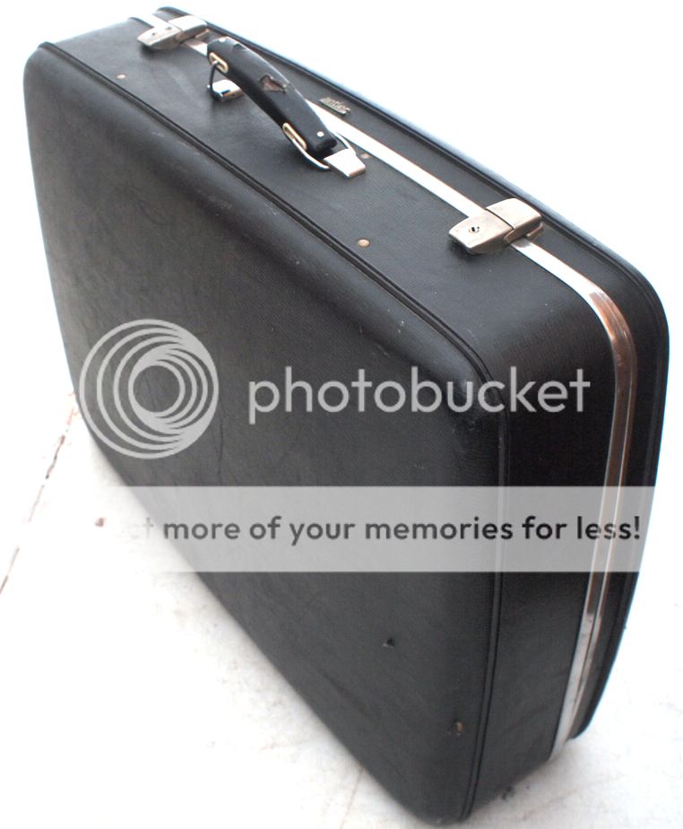 Vintage Hard Black Antler Suitcase Overnight Weekend Case Retro Travel Luggage eBay